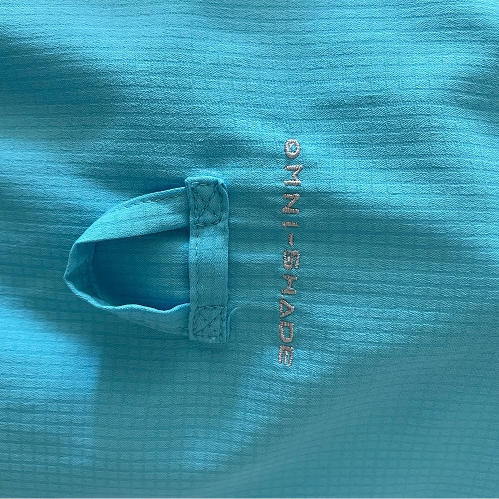 Columbia light blue Long Sleeve Women's Top button‎ up Omni shade - Picture 5 of 7